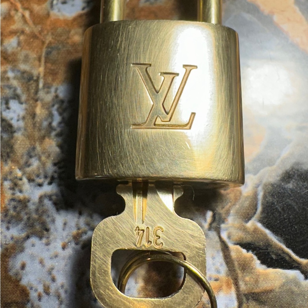 Louis Vuitton Gold Padlock and Key